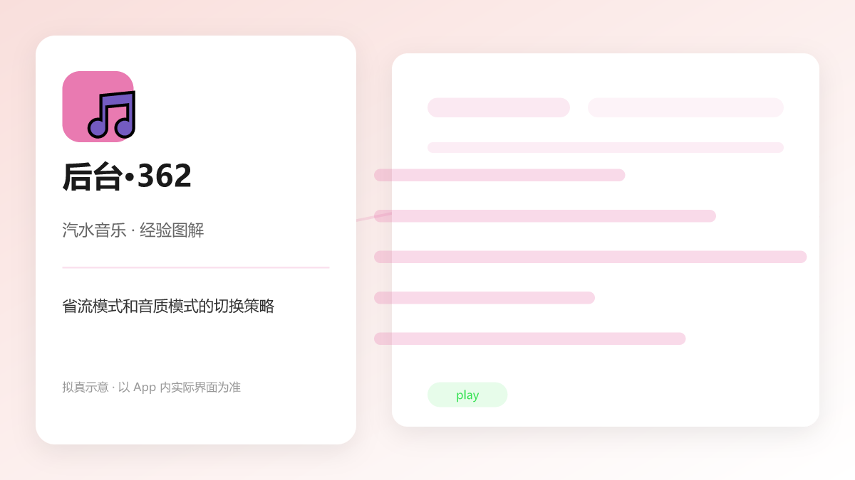 省流模式和音质模式的切换策略 图解